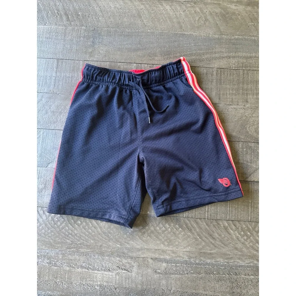 Oshkosh Boys Navy Blue Pink White Strip Athletic Shorts Size 6